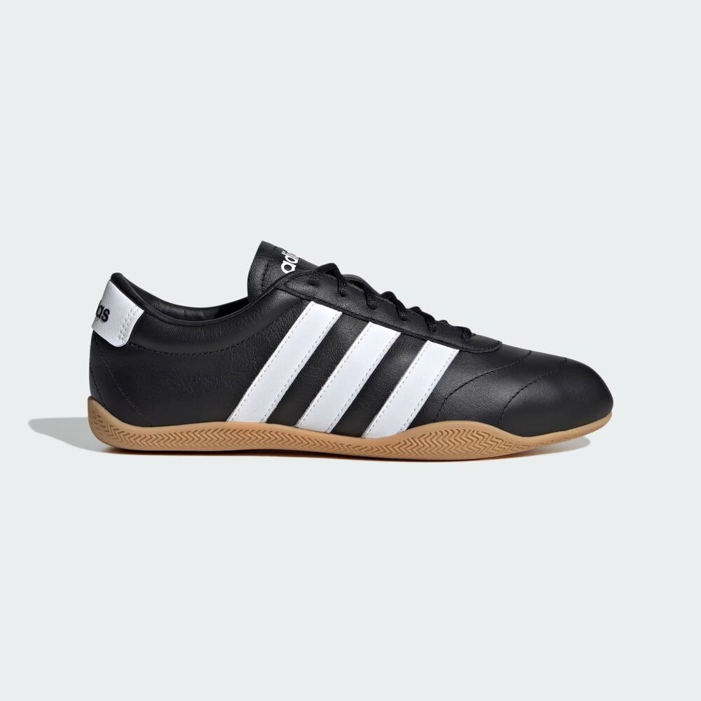 NWT Adidas Women's Grand Court Lo 'Black White Gum' Shoes JQ9684